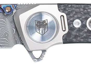 CobraTec Knives CTEMPDAMDNS Emperor  3" Folding Drop Point Plain Damascus VG-10 SS Blade, 4.25" Carbon Fiber/SS Titanium Handle