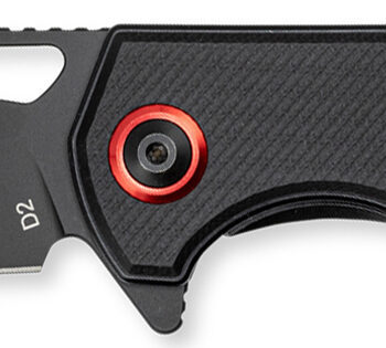 CobraTec Knives CTWOLVERINEG10 Wolverine  3.13" Folding Drop Point Plain Black Stonewashed D2 Steel Blade, 4.25" Black Textured G10 Scales Handle