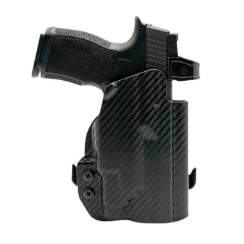 Rounded Gear SSRP365TLR7CFRHOWBPDL  Paddle Holster OWB Black Carbon Fiber Kydex Fits Sig P365 Right Hand