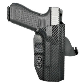 Rounded Gear GLK172231CFRHOWBPDL  Paddle Holster OWB Black Carbon Fiber Kydex Fits Glock 17 Right Hand