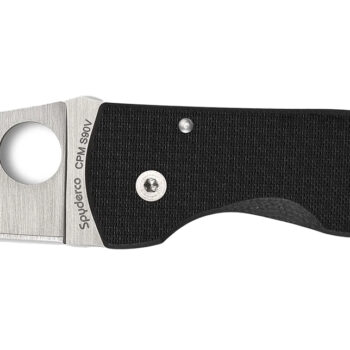 Spyderco C264CFP MicroJimbo  2.45" Folding Wharncliffe Plain Satin CPM S90V Blade, Black Textured Carbon Fiber Handle