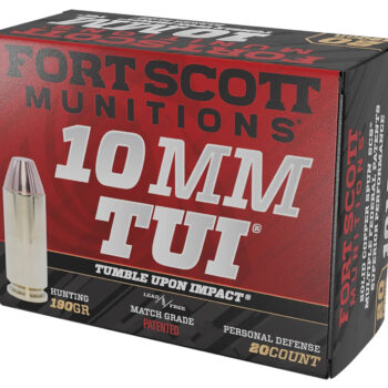 Fort Scott Munitions 10MM-190-SCV2 Claw Defense  10mm 190gr Solid Copper Spun 20 Per Box/25 Case
