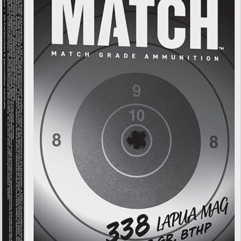 Winchester Ammo S338LM2 Match  338LapuaMag 285gr Boat Tail Hollow Point 20 Per Box/10 Case