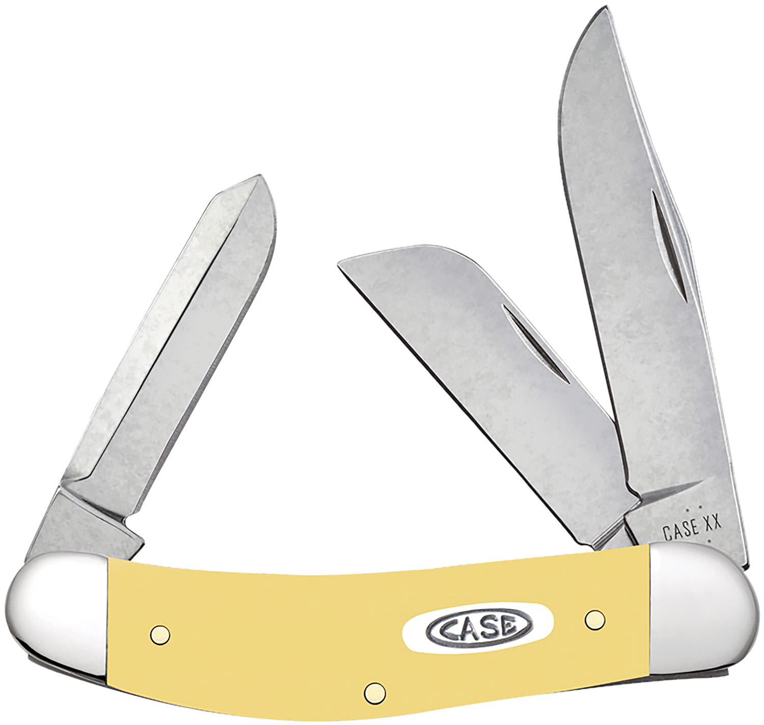 Case 30118 Sowbelly Folding Clip Point/Sheepsfoot/Spey Plain Mirror Polished Tru-Sharp SS Blade, Smooth Yellow Synthetic Handle 3 Case 30118 Sowbelly Folding Clip Point/Sheepsfoot/Spey Plain Mirror Polished Tru-Sharp SS Blade, Smooth Yellow Synthetic Handle