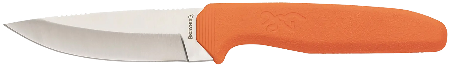 Browning 3220554 Sharp Ridge Skinner 3.50" Fixed Drop Point Plain 8Cr13MoV SS Blade, Orange Anti-Skid Rubber Handle 3 Browning 3220554 Sharp Ridge Skinner 3.50" Fixed Drop Point Plain 8Cr13MoV SS Blade, Orange Anti-Skid Rubber Handle