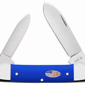 Case 16404 Canoe  Folding 1.97" Pen/2.60" Spear Plain Tru-Sharp SS Blade, Smooth Royal Blue Synthetic Handle