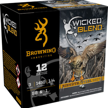 Browning Ammo B193431230 Wicked Blend  12Gauge 3" 1 1/4oz BB/1BI Shot 25 Per Box/10 Case