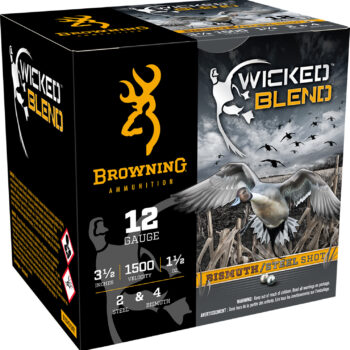 Browning Ammo B193431242 Wicked Blend  12Gauge 3.50" 1 1/2oz 2/4BI Shot 25 Per Box/10 Case