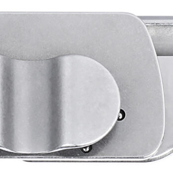 CRKT 7118 Box Key EDC 1.24" Folding Plain Stonewashed 12C27 Sandvik SS Blade, Stainless Steel Handle