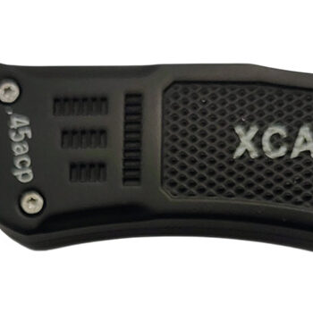 Xcaliber Knife Company  45 ACP  3.25" OTF Tanto Plain Black 440C SS Blade, 4.64" Steel Handle