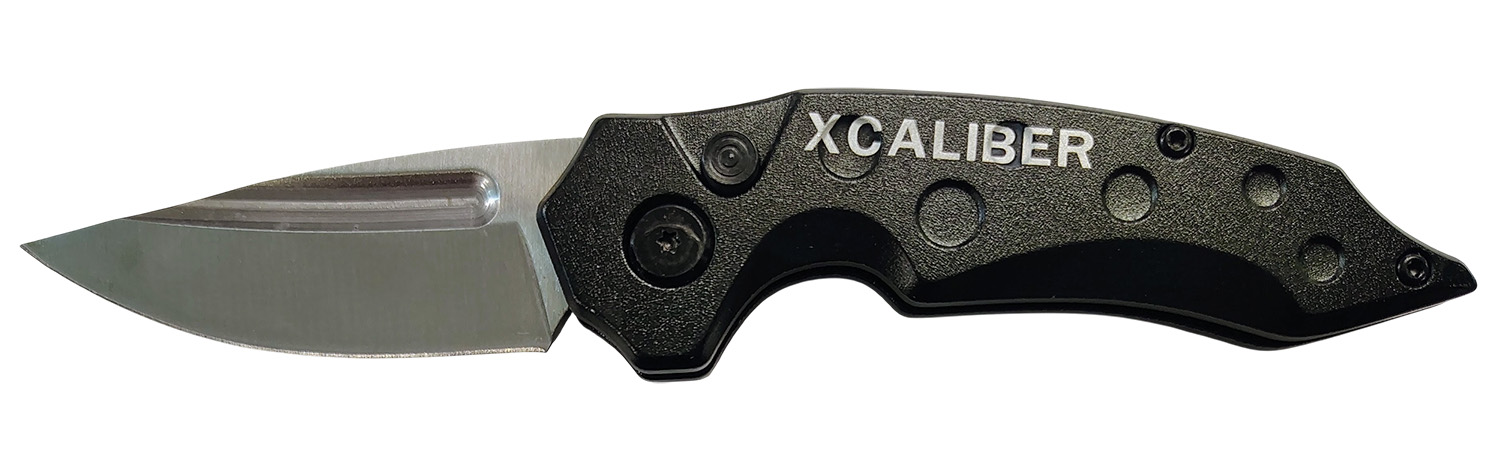 Xcaliber Knife Company Switch Blade 2.41" Folding Drop Point Plain Stainless D2 Steel Blade. 4.15" Aluminum Handle 3 Xcaliber Knife Company Switch Blade 2.41" Folding Drop Point Plain Stainless D2 Steel Blade. 4.15" Aluminum Handle