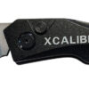 Xcaliber Knife Company Switch Blade 3.25" Folding Sheepsfoot Plain Stainless D2 Steel Blade, 4.50" Black Aluminum Handle 1 187773