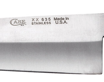 Case 07316 Chef's  8" Fixed Plain Mirror Polished Tru-Sharp SS Blade, Walnut Handle