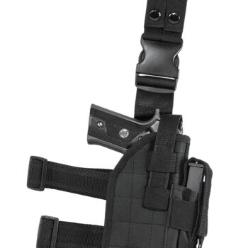 NcStar CVDLHOL2954B Drop Leg  Leg Black PVC Fabric Leg Fits Full Size Semi-Auto Fits Compact Semi-Auto Right Hand