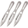 Smith & Wesson Knives SWTK10CP Bullseye Throwing Knives 5" Fixed Dual Edge Spear Point Plain 2Cr13MoV SS Blade, Stainless Steel Handle, Includes Sheath Set of 3, 10" OAL 1 2064