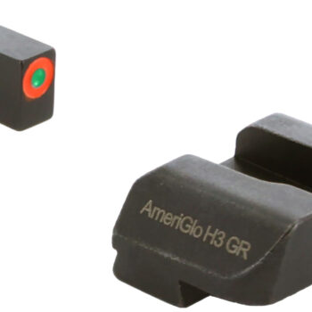 AmeriGlo GL203 i-Dot Sight  Set for Glock  Green Tritium Orange Outline Front Sight-Green Tritium Rear Sight
