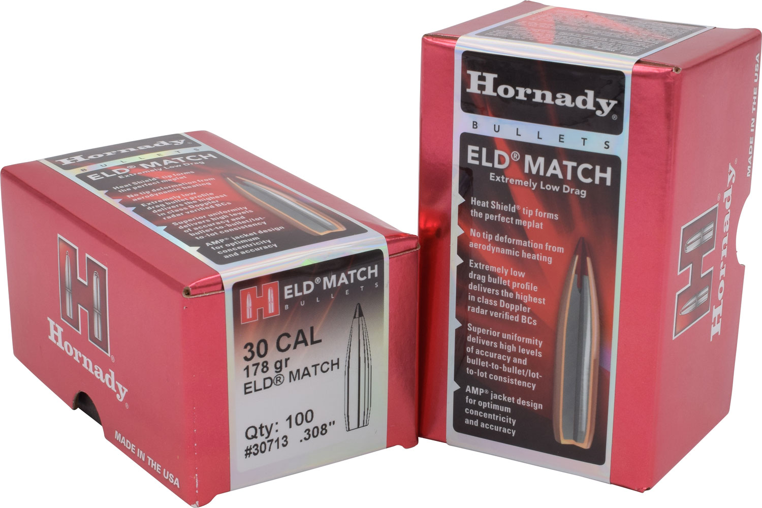 Hornady 30713 ELD Match 30 Cal .308 178 gr Extremely Low Drag Match 100 Per Box/ 15 Case 3 Hornady 30713 ELD Match 30 Cal .308 178 gr Extremely Low Drag Match 100 Per Box/ 15 Case
