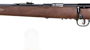 Savage Arms 95700 93 G Full Size 22 WMR 5+1 21" Matte Black Sporter Barrel, Matte Black Drilled & Tapped Carbon Steel Receiver, Satin Hardwood Fixed Stock, Left Hand