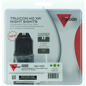 Trijicon 600855 HD XR Night Sights  Green/Tritium Yellow Outline Front Sight-Green Tritium Black Outline Rear Sight Smith & Wesson M&P Shield/M&P Shield Plus