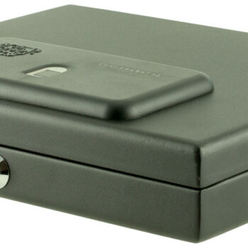 Bulldog BD4055B Magnum Top Load Vault Fingerprint ID Entry Black Powder Coat Steel Holds 1 Handgun 11.50" x 9.75" x 2.50"