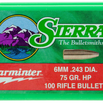 Sierra 1510 Varminter  6mm 75gr Hollow Point 100/Box
