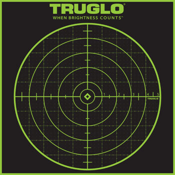 TruGlo TG10A12 Tru-See Grid Self-Adhesive Heavy Paper Black/Green 12"x12" Bullseye 12 Pack