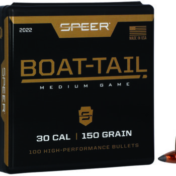 Speer 2022 Boat-Tail  30Cal 150gr Jacketed Soft Point Boat Tail 100 Per Box/5 Case