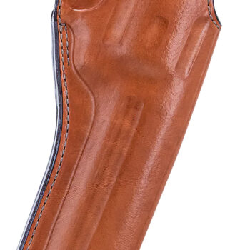Bianchi 12688 111 Cyclone Belt Holster Size 09 OWB Open Bottom Style made of Leather with Tan Finish, Strongside/Crossdraw & Belt Loop Mount Type fits 8.3" Barrel Colt Anaconda for Right Hand