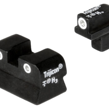 Trijicon 600138 Bright & Tough Night Sights  Green/Tritium White Outline Front Sight-Green/Tritium White Outline Rear Sight Colt 1911 0.125 Tang