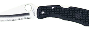 Spyderco  Endura  3.75" Folding Clip Point Serrated VG-10 SS Blade/Black  Textured FRN Handle Includes Pocket Clip