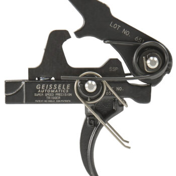 Geissele Automatics 05400 SSP  Single-Stage Curved Trigger with 3-3.75 lbs Draw Weight & Black Oxide Finish for AR-Platform