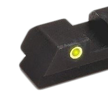 AmeriGlo GL121 Classic Tritium Sight Set for Glock  Green Tritium White Outline Front Sight-Yellow Tritium White Outline Rear Sight