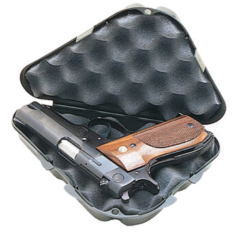 MTM Case-Gard 802C40 Single Handgun Case  made of Nylon w/ Black Finish & Foam Padding 9.50" x 5.90" x 2.10" Exterior Dimensions