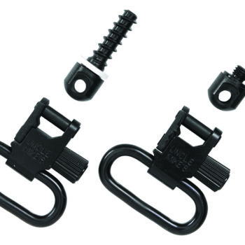 Uncle Mike's 15312 Fore End Band Swivel Set Quick Detach 115 LRB Blued 1" Loop for Tube Magazine Leaver Action Rifles/ Carbines/ Mossberg 500 Shotguns