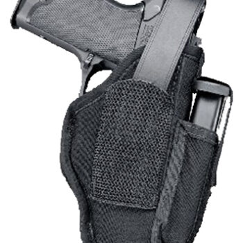 Uncle Mike's 70010 Sidekick Hip Holster IWB/OWB Size 01 Black Kodra Nylon Belt Clip Fits Medium Autos Fits 3-4" Barrel Belt 2.25" Wide Includes Adjustment Tool Ambidextrous