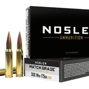 Nosler 60132 Match Grade RDF 308Win 175gr RDF Hollow Point Boat Tail 20 Per Box/10 Case