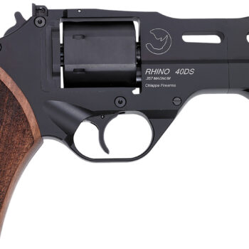 Chiappa Firearms CF340244 Rhino 40SAR 357 Mag 6 Shot 4" Black Anodized Steel Barrel, Blued Steel Cylinder, Black Anodized Aluminum Frame & Barrel Shroud, Picatinny Accessory Rail, Walnut Grip