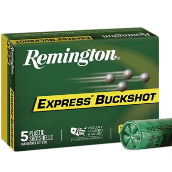 Remington Ammunition 20408 Express Buckshot 12Gauge 3" 000Buck Shot 5 Per Box/50 Case