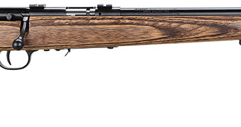 Savage Arms 96734 93R17 BV Full Size 17 HMR 5+1 21" Matte Black Heavy Barrel, Matte Black Drilled & Tapped Carbon Steel Receiver, Natural Brown Fixed Laminate Stock, Right Hand
