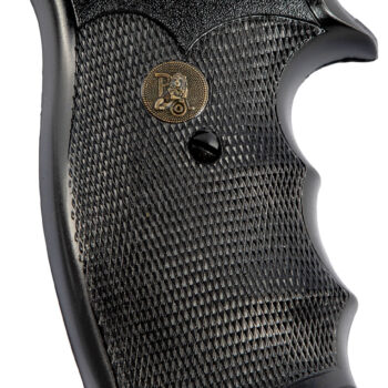 Pachmayr 03175 Gripper Grip Checkered Black Rubber with Finger Grooves for Ruger Security-Six
