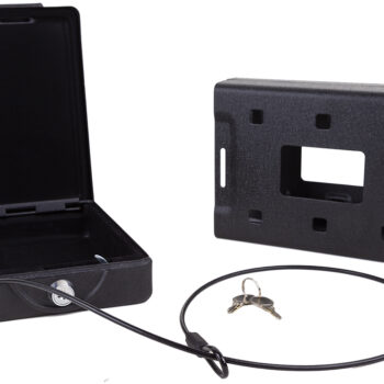 Bulldog BD1100 Car Vault  Key Entry Matte Black Powder Coat Steel Holds 1 Handgun 8.70" x 6" x 2.50"