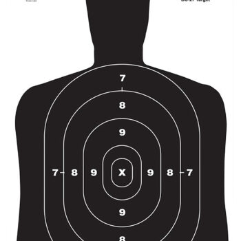 Birchwood Casey 37202 EZE-Scorer BC-27 Silhouette Paper Hanging Universal 12" x 18" Black/White 10 Pk.