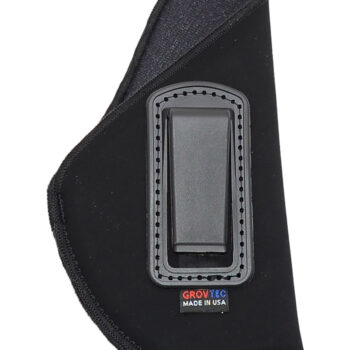 GrovTec US Inc GTHL14112R Inside The Pants  IWB Size 12 Black Suede Compatible w/Glock 26/27/33 Belt Clip Mount Right Hand