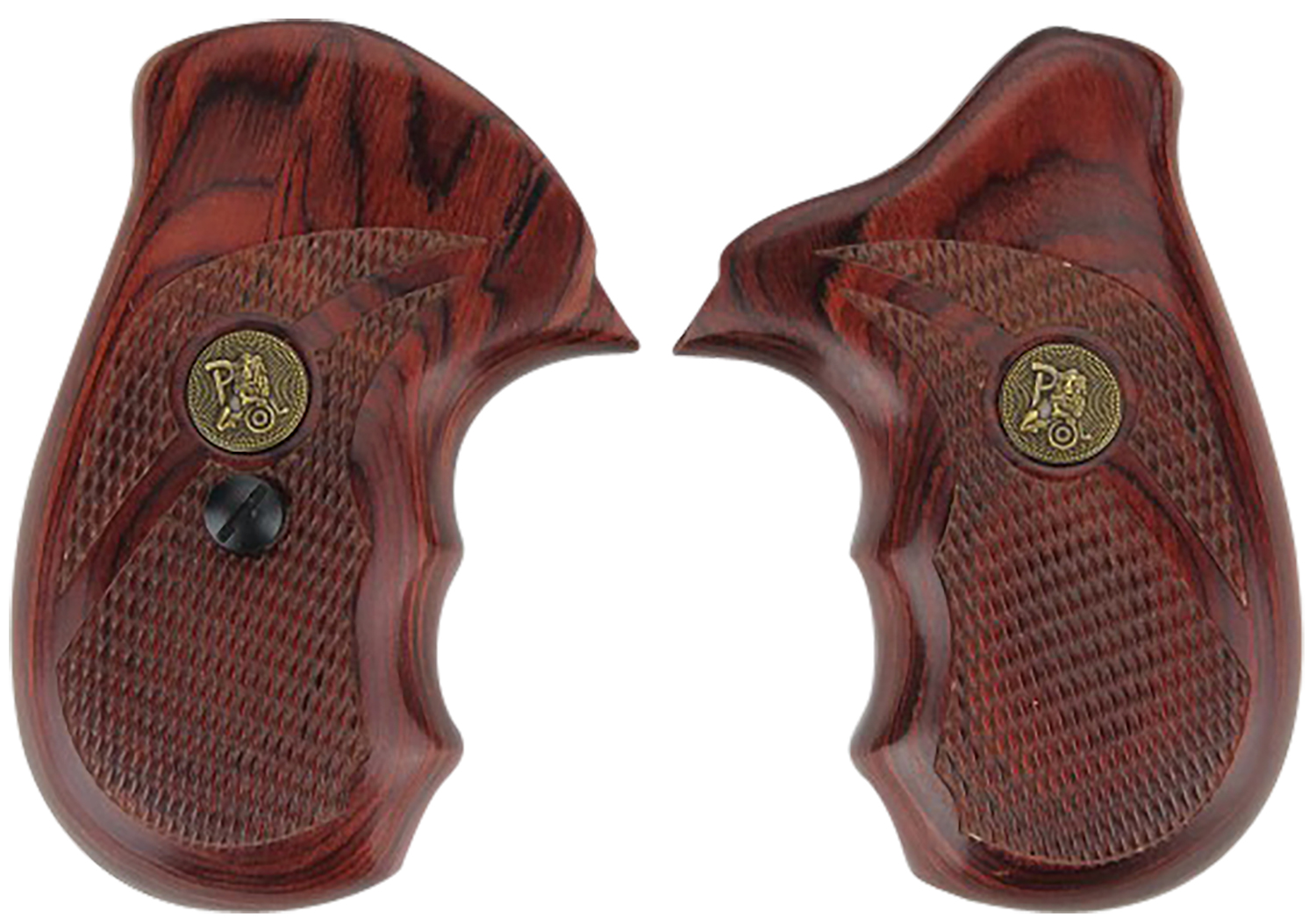 Pachmayr 63000 Renegade Grip Checkered Rosewood Laminate with Finger Grooves for S&W J Frame 3 Pachmayr 63000 Renegade Grip Checkered Rosewood Laminate with Finger Grooves for S&W J Frame
