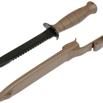 Glock KDO39179 Field  7" Fixed Clip Point Plain/Saw Black High Carbon Steel Blade/FDE Textured Trimond Polymer Handle Clamshell Packaging