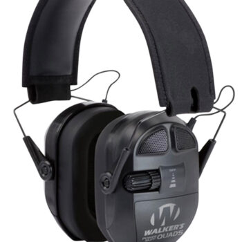 Walker's GWPXPMQB Ultimate Power Quad Muff 26 dB Over the Head Black Polymer