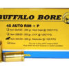 Buffalo Bore Ammunition 32C20 Personal Defense Strictly Business 45Auto Rim +P 225gr Wadcutter 20 Per Box/12 Case 1 86278