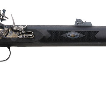 Traditions R3200850 Deerhunter  50 Cal 24" Flintlock Blued Black Synthetic Stock