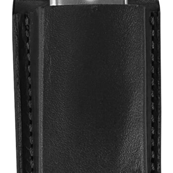 Bianchi 18056 Open Top Mag Pouch  Single Black Leather Belt Clip, Belts 1.75" Wide Compatible w/Glock 17/19/22/23/30/S&W 9/40F/M&P 9/40