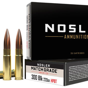Nosler 51275 Match Grade  300Blackout 220gr Custom Competition Hollow Point Boat Tail 20 Per Box/20 Case